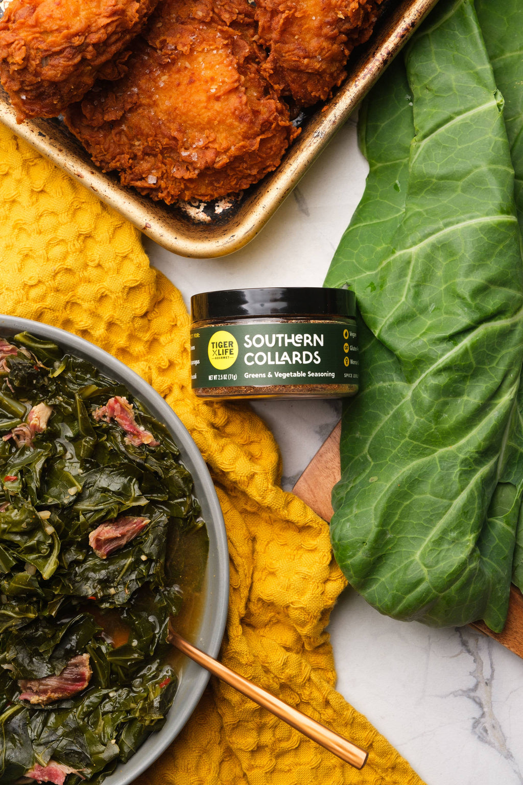 Tiger Life Gourmet Southern Collards: Greens & Vegetable Seasoning