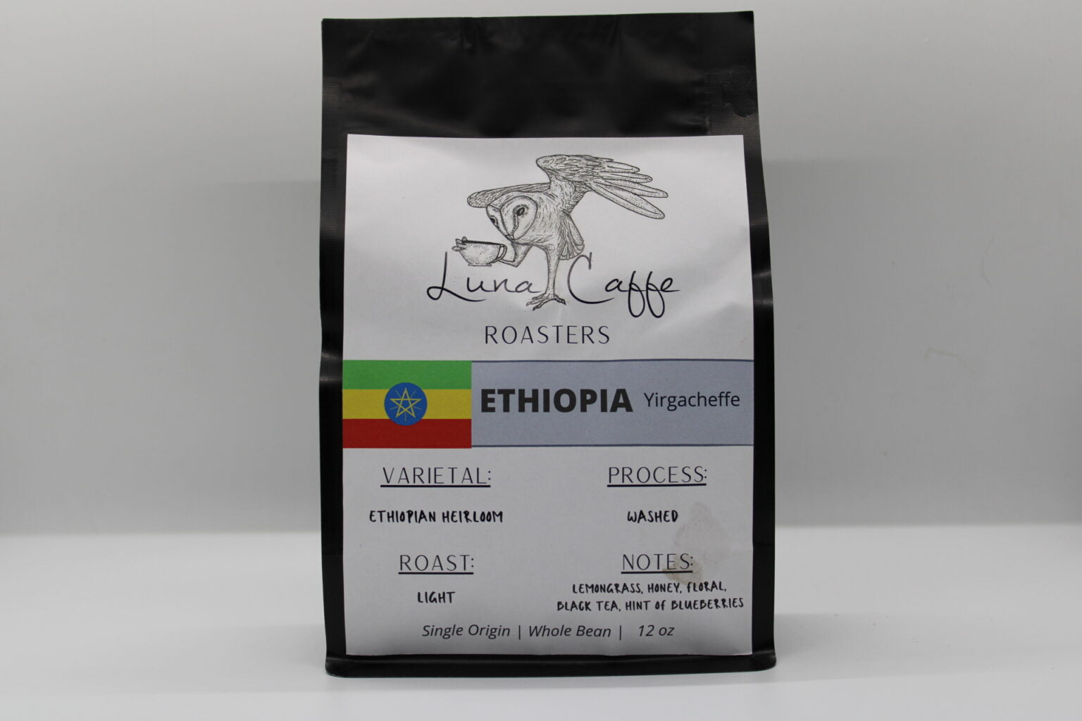 Luna Caffe Roasters Ethiopia Light Roast Coffee - 12 oz whole bean