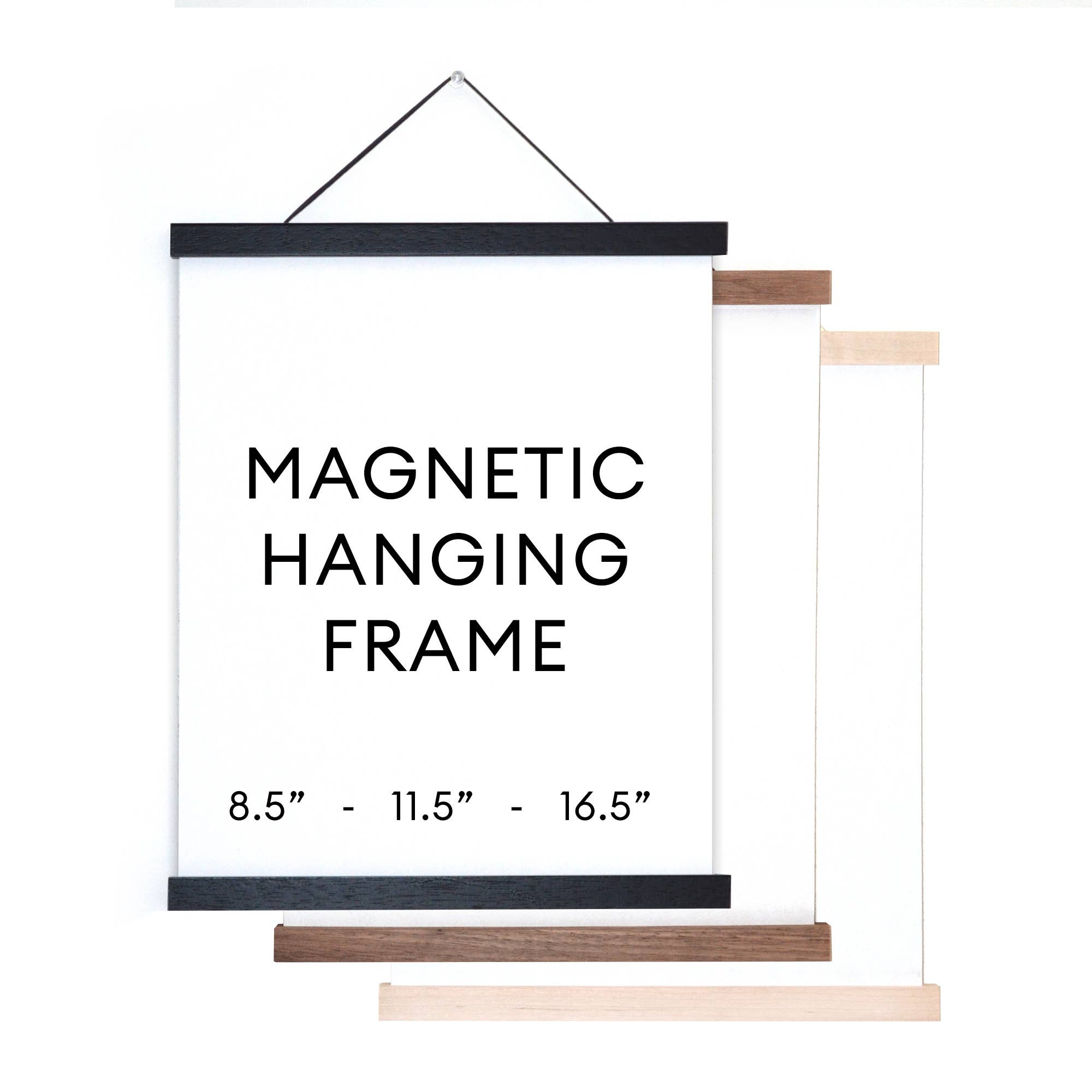 Magnetic Wood Hanging Poster Frame  18" Natural