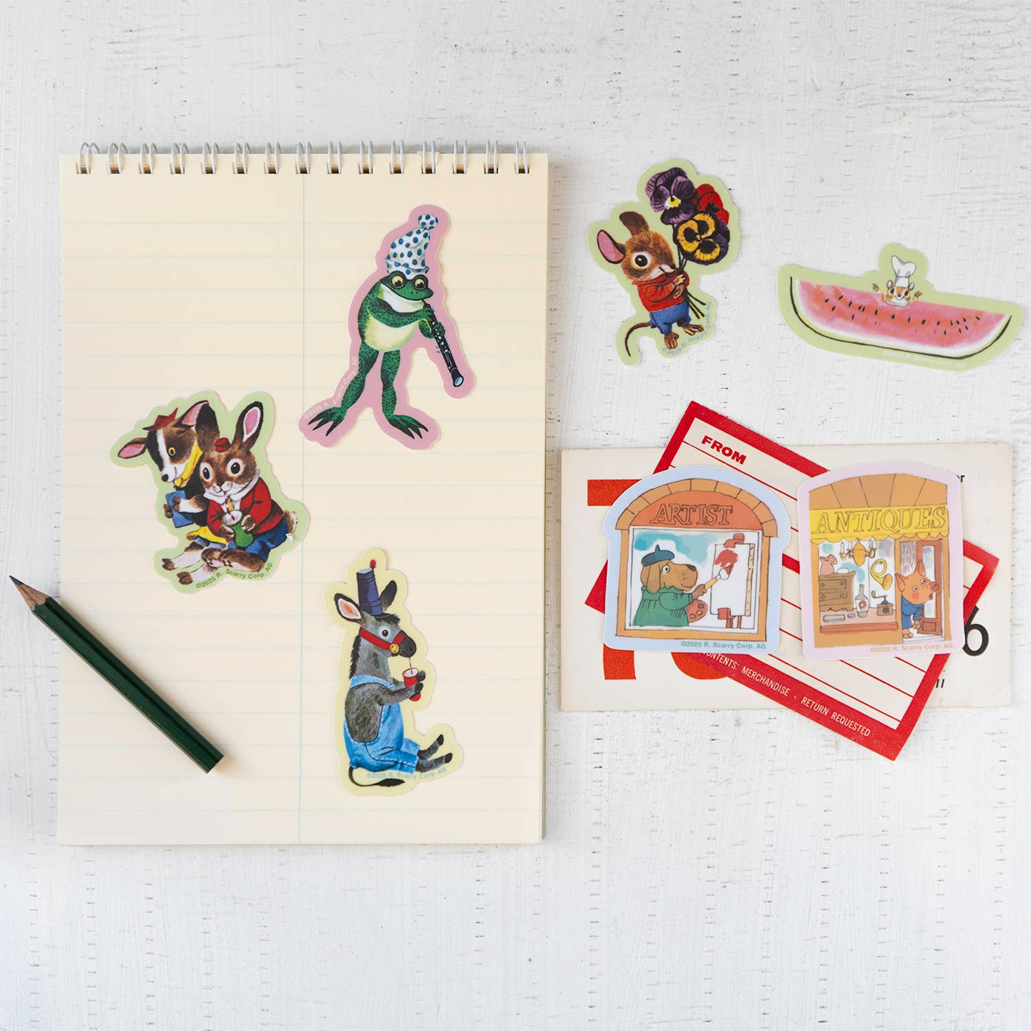 Sticker - Three Potato Four x Richard Scarry® Valentine - Lowly Heart Twist