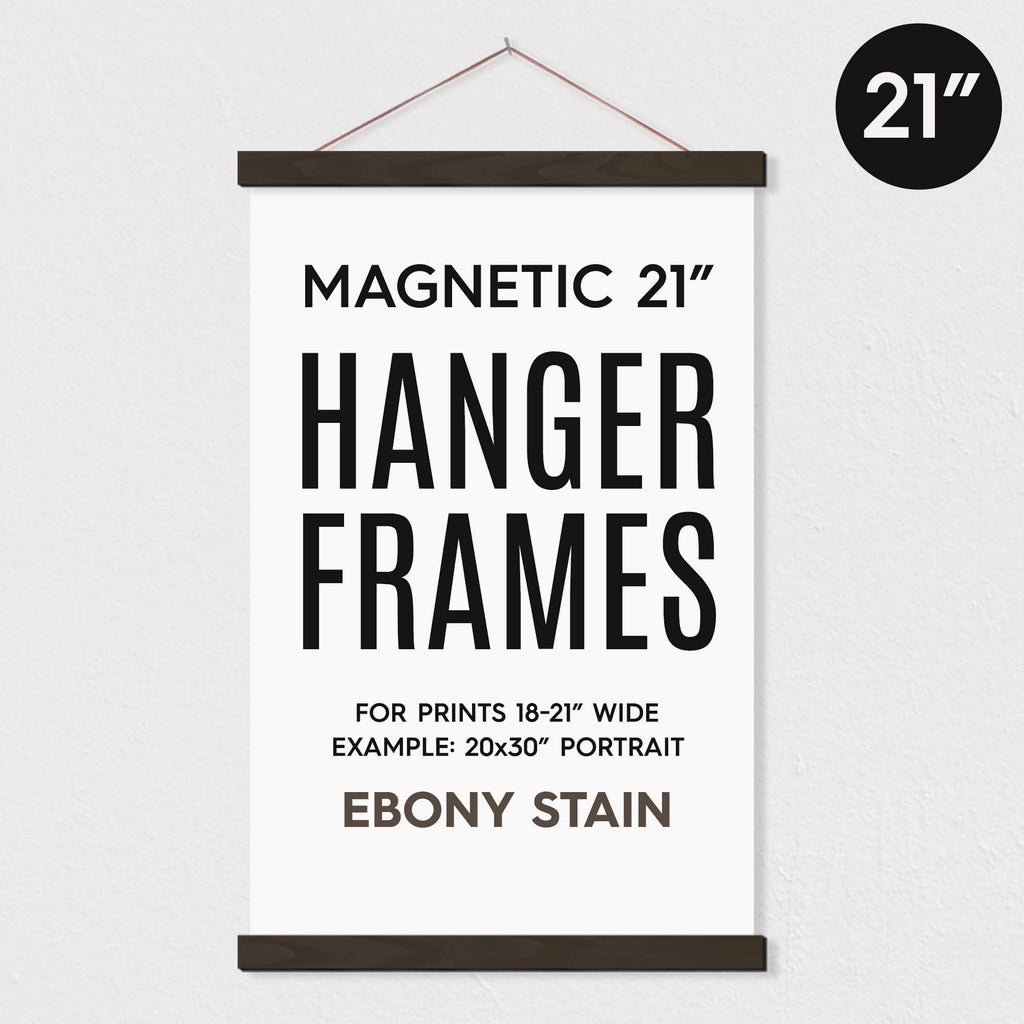 Magnetic Wood Hanging Poster Frame 21"