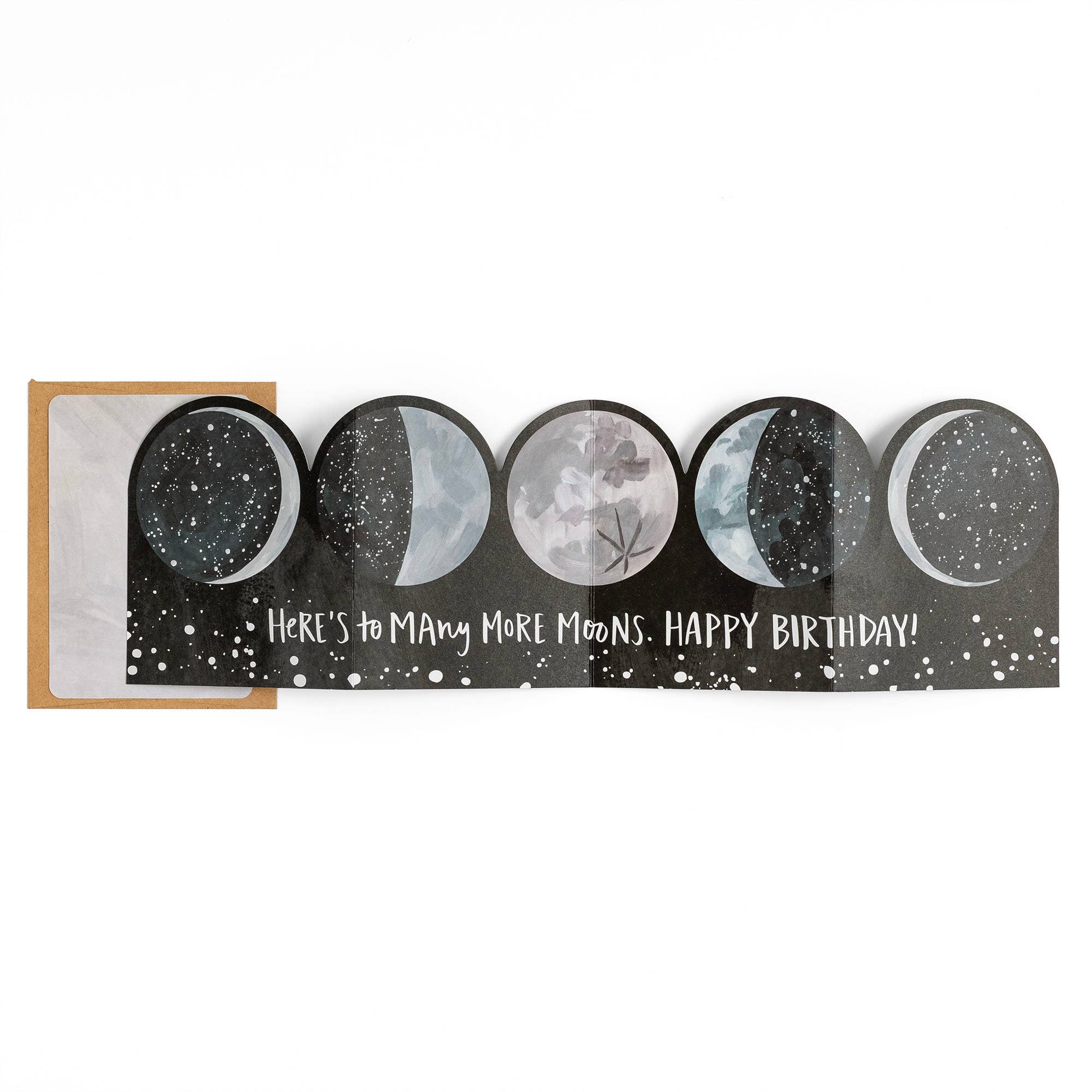 Greeting Card - Many Moons Birthday Accordion