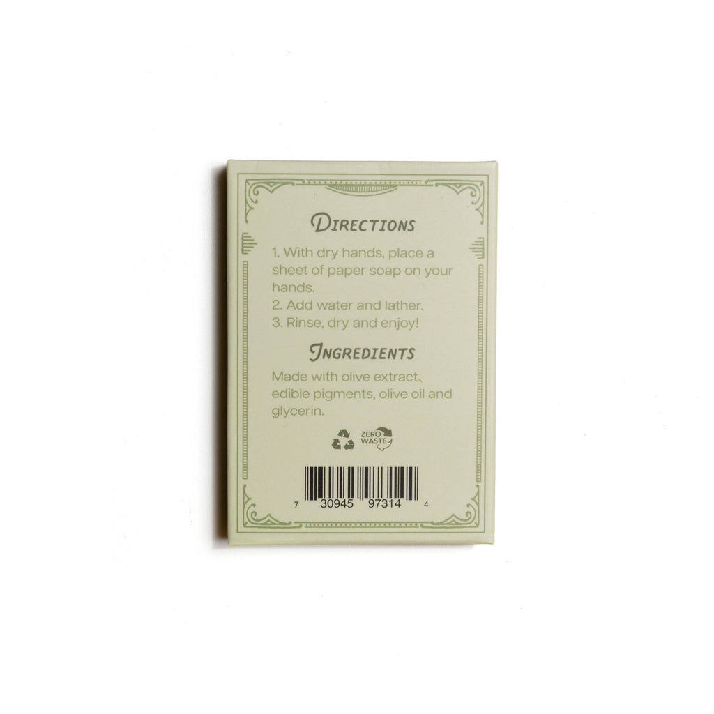 Flower Market Paper Soap – Olive Oil, Travel Size, 50 Sheets