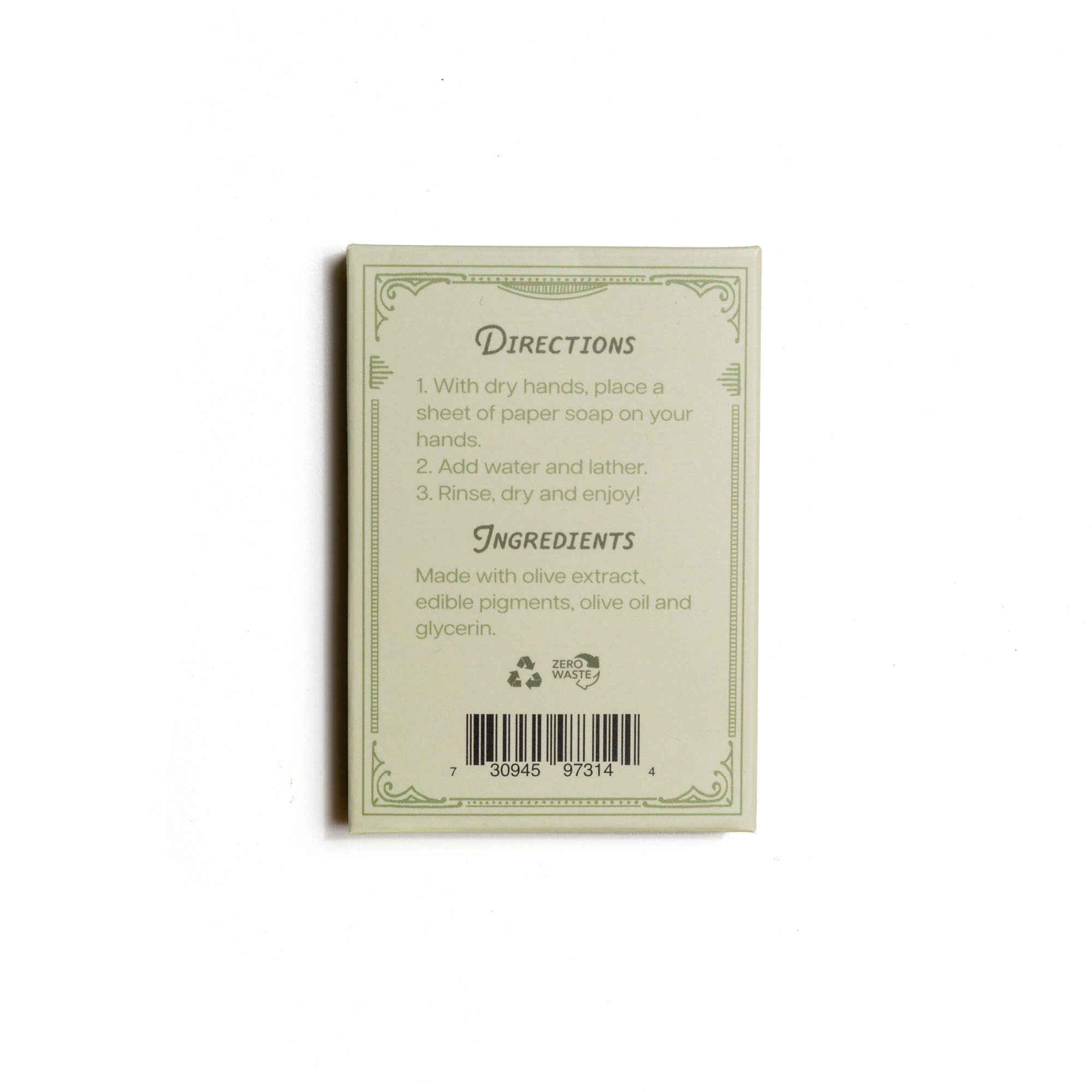 Flower Market Paper Soap – Olive Oil, Travel Size, 50 Sheets