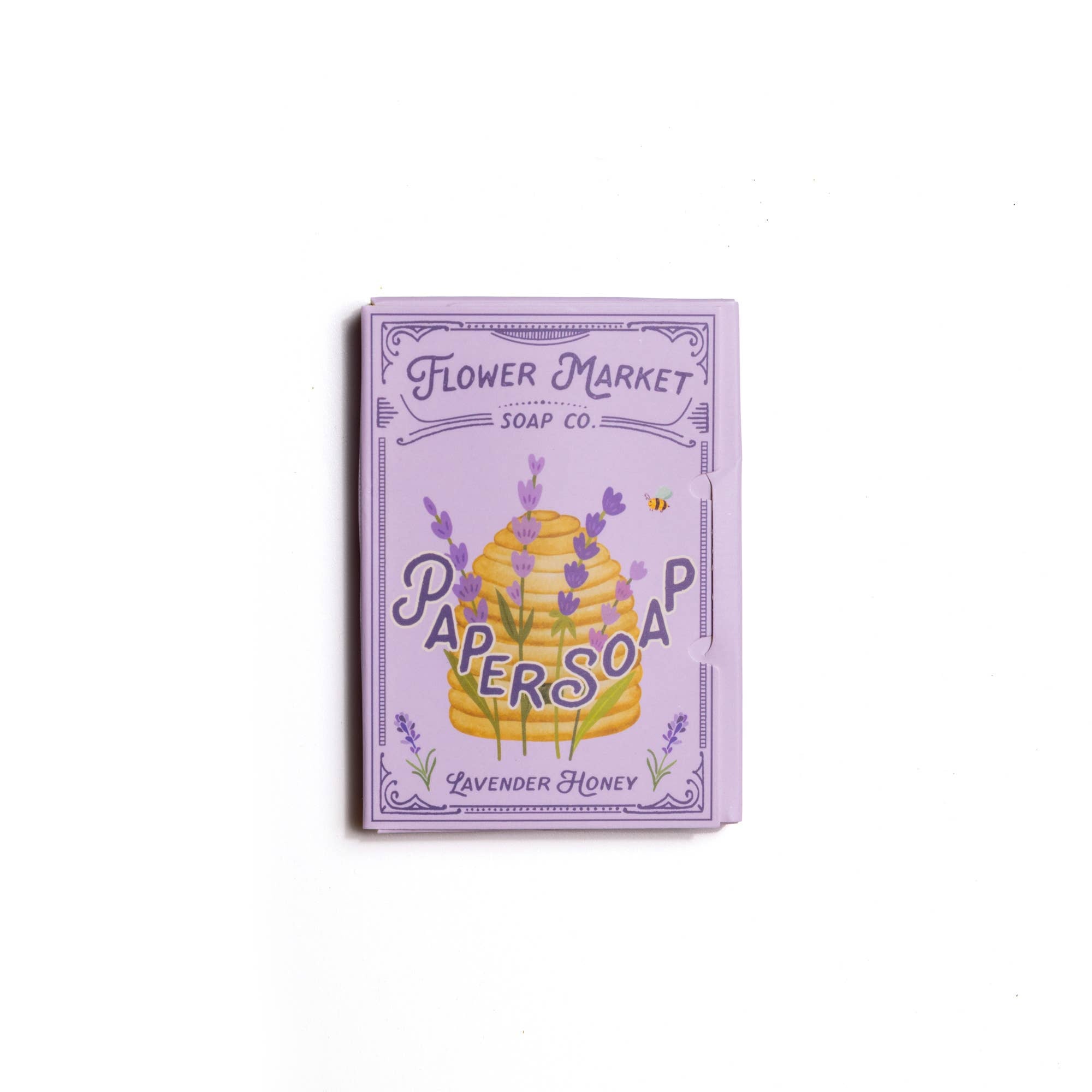 Flower Market Paper Soap – Lavender Honey Scent, Travel Size, 50 Sheets