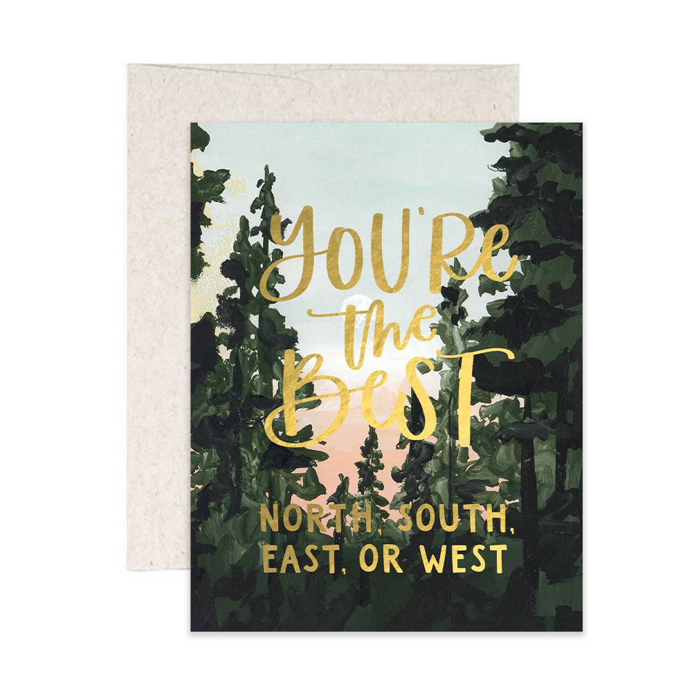 Greeting Card - You're the Best Pines Friendship Love