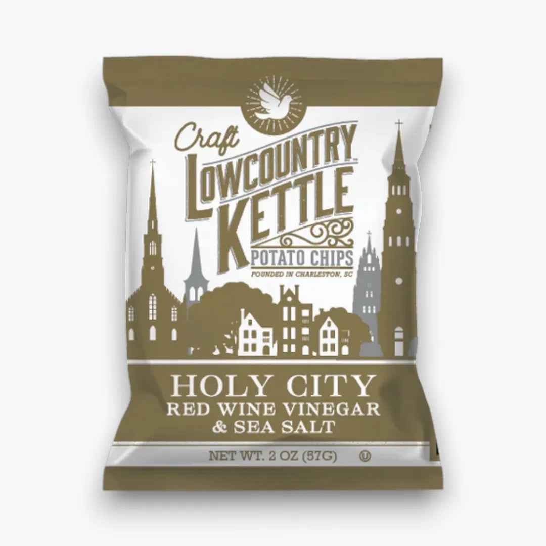 Lowcountry Kettle Holy City Red Wine Vinegar & Sea Salt potato chips