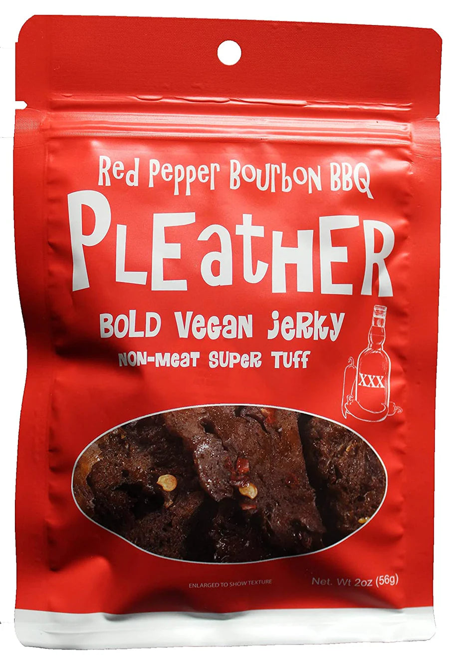 Pleather Vegan Jerky Red Pepper Bourbon BBQ