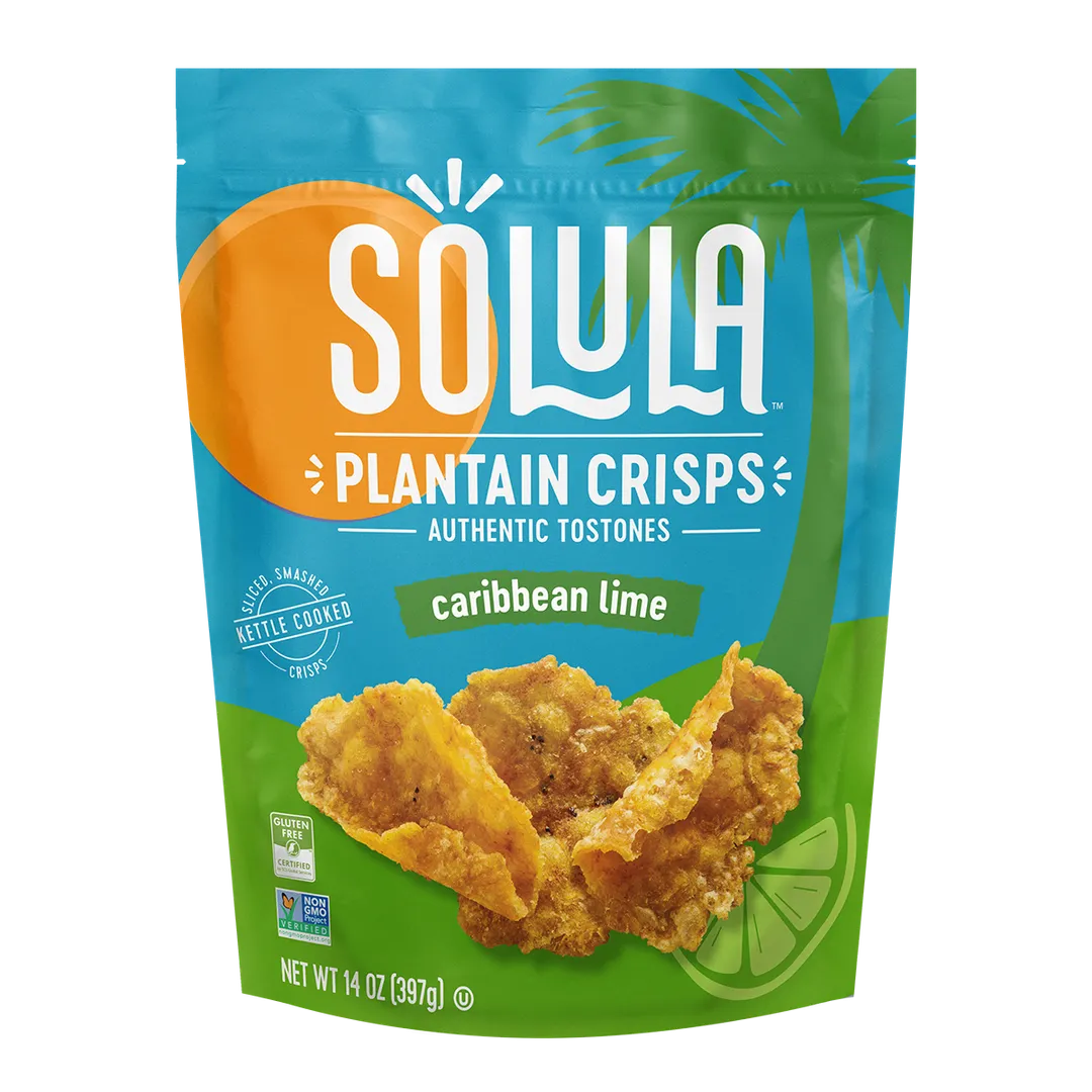 Solula Plantain Crisps - Caribbean Lime, 4 oz.